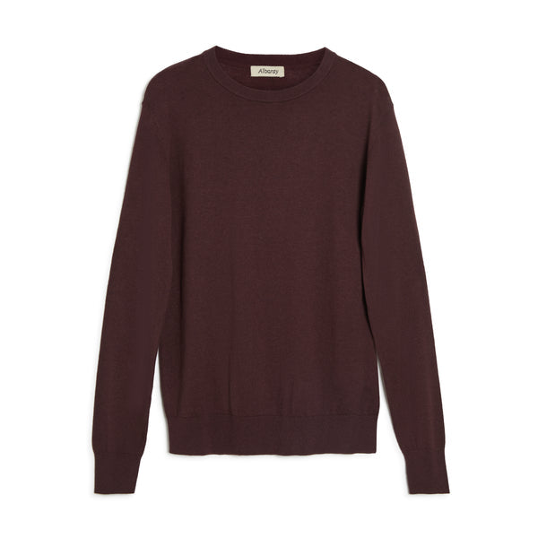Silk Blend Classic Crew Bordeaux by Albaray
