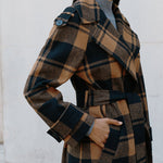 Check Wrap Coat by Albaray