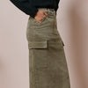 Cord Utility Skirt in Khaki by Albaray