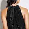 Sequin Halter Dress Black by Albaray