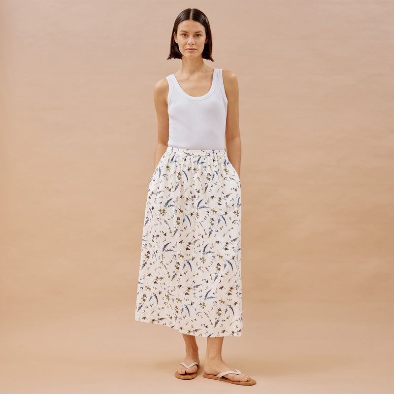 Spring Pressed Floral Skirt by Albaray