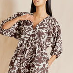 Cut Out Floral V Neck Dress by Albaray