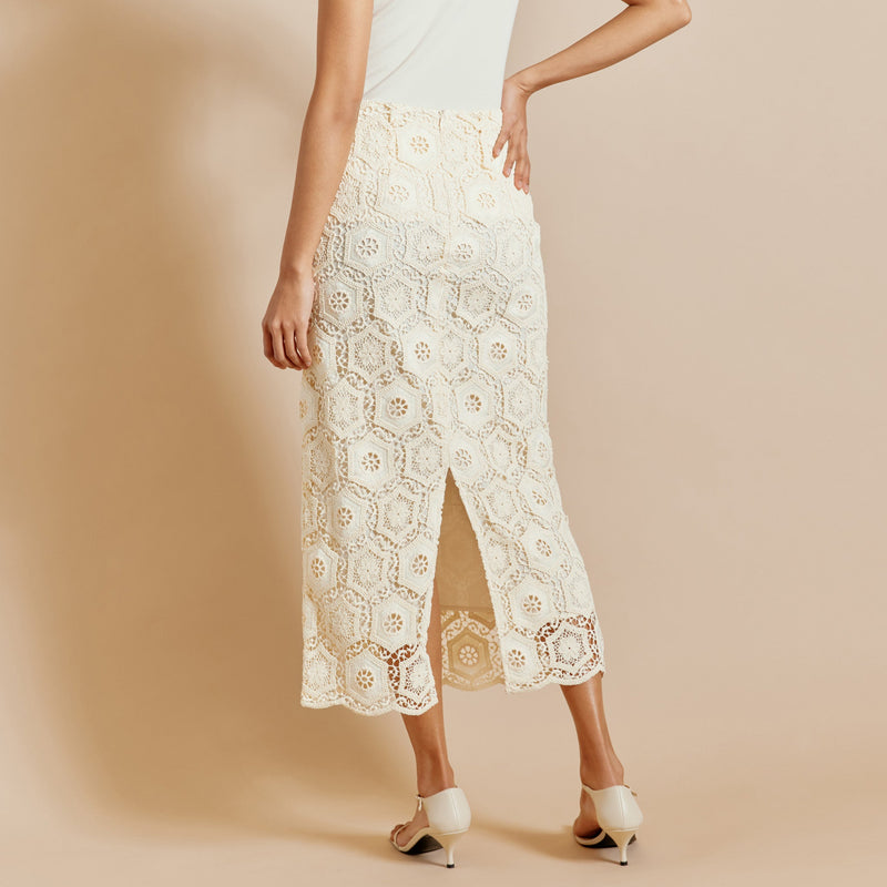 Lace Midi Skirt by Albaray