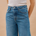 Full Length Wide Leg Jeans in Indigo by Albaray