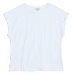 White Roll Back T Shirt by Albaray