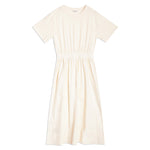 Woven Mix T Shirt Dress Cream by Albaray