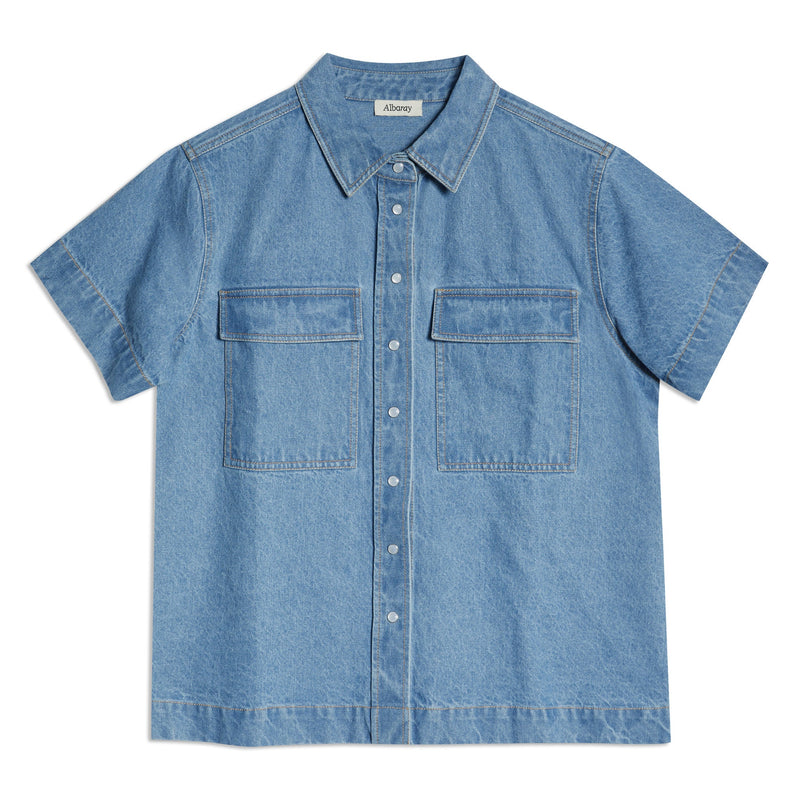 Denim Short Sleeve Shirt by Albaray