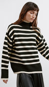 Black Stripe Turtle Neck by Albaray