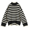 Black Stripe Turtle Neck by Albaray