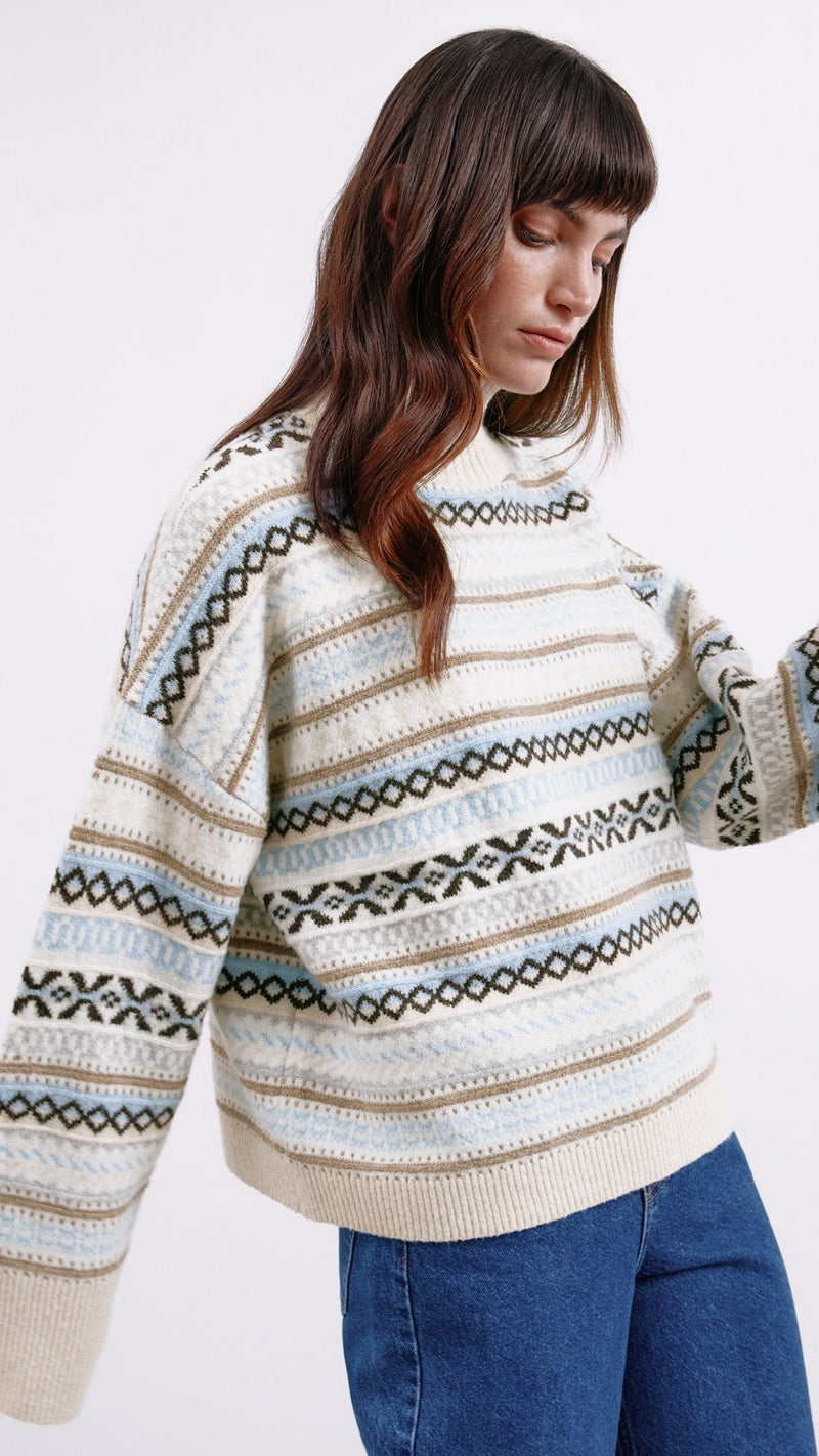 Fair Isle Turtle Neck Jumper by Albaray