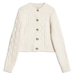 Cream Cable Cardigan by Albaray