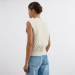 Cream Cable Pocket Tank by Albaray