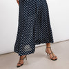 Navy and Cream Spot Maxi Dress by Albaray