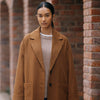 Tan Wool Coat by Albaray