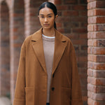 Tan Wool Coat by Albaray