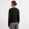 Black Cotton & Cashmere Blend Cardigan by Albaray