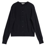 Black Cotton & Cashmere Blend Cardigan by Albaray