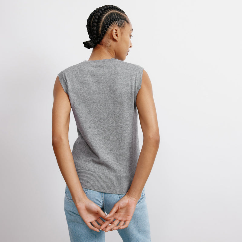 Grey Knitted Tank Top by Albaray