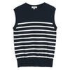 Navy and Cream Stripe Knitted Tank Top by Albaray