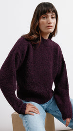 Burgundy Boucle Jumper by Albaray