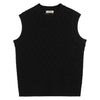 Black Pointelle Knit Tank by Albaray