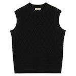 Black Pointelle Knit Tank by Albaray