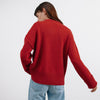 Red Relaxed Turn Up Cuff Jumper by Albaray