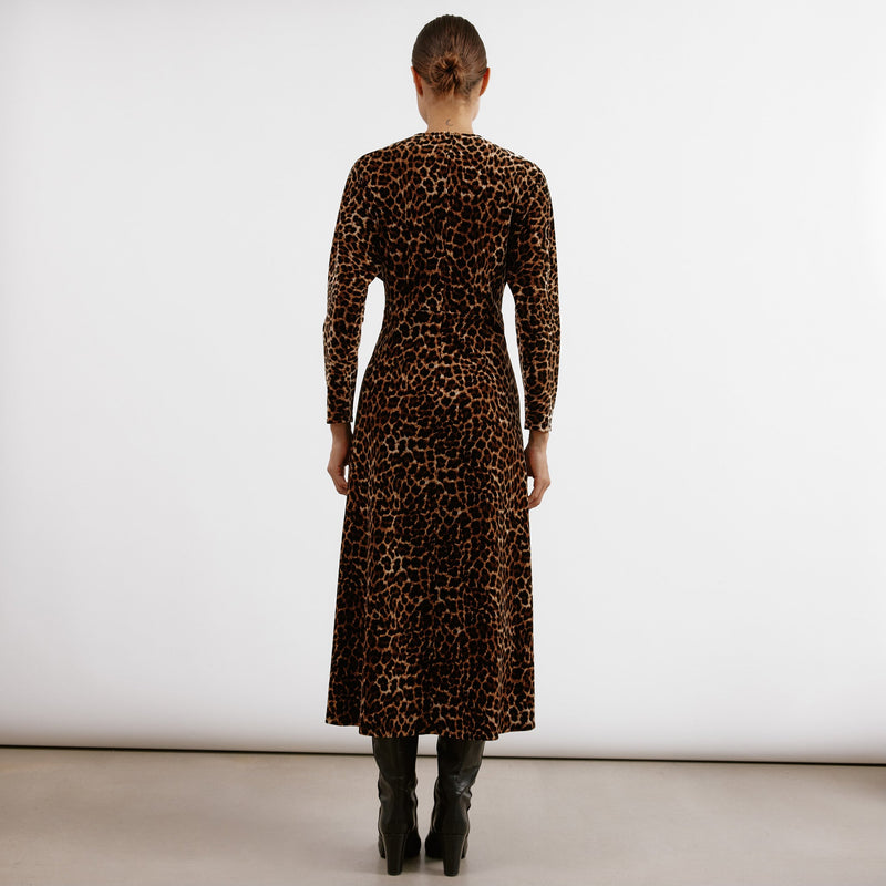 Animal Velvet Midi Dress by Albaray