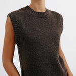 Brown Cosy Tank Top by Albaray