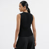 Black Knitted Rib Waistcoat by Albaray