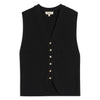 Black Knitted Rib Waistcoat by Albaray