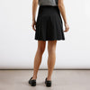 Black Tailored Pleat Mini Skirt by Albaray