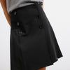 Black Tailored Pleat Mini Skirt by Albaray