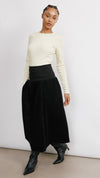 Cord & Jersey Skirt by Albaray