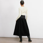 Cord & Jersey Skirt by Albaray