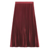 Satin Pleat Midi Skirt by Albaray