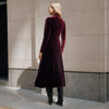 Velvet Funnel Neck Dress by Albaray