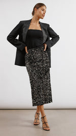 Velvet Sequin Maxi Skirt by Albaray