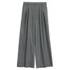 Grey Flannel Pleat Front Trouser by Albaray