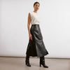 Leather Midi Skirt by Albaray