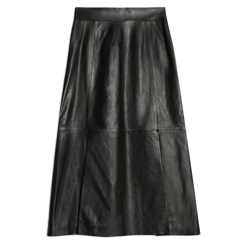 Leather Midi Skirt by Albaray