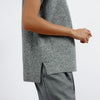 Grey Funnel Neck Tank Top by Albaray