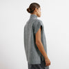 Grey Funnel Neck Tank Top by Albaray