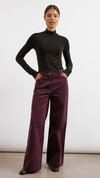 Burgundy Cord Wide Leg Trouser by Albaray