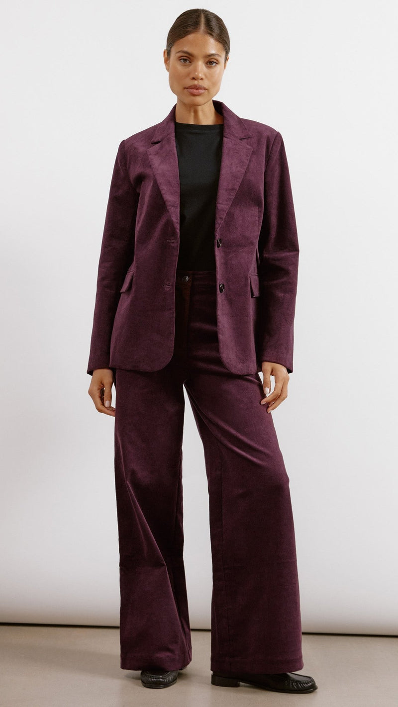 Burgundy Cord Jacket by Albaray