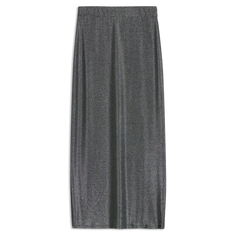 Silver Glitter Column Skirt by Albaray