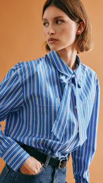 Blue Stripe Shirt by Albaray