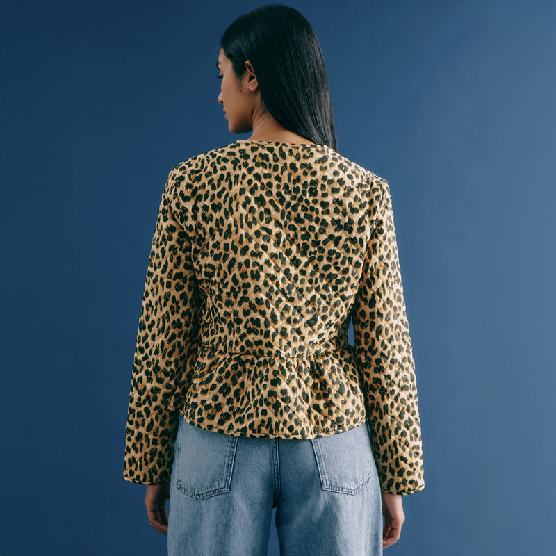 Animal Print Quilted Jacket by Albaray