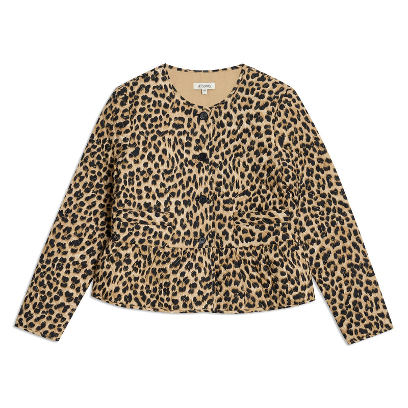 Animal Print Quilted Jacket by Albaray