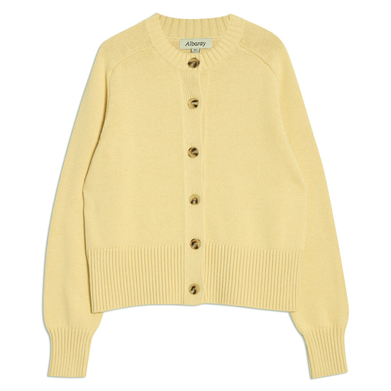 Butter Yellow Crew Cardigan by Albaray